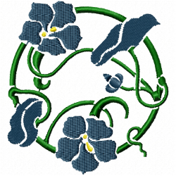 Flowers And Tree Embroidery Design 9 Flowers And Tree Embroidery Design 9